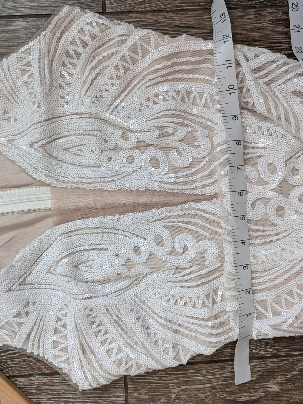 Lulus Wedding Dress Sequen Plunge Neck Splendorous Love Size XS Vintage Inspired - Picture 12 of 12